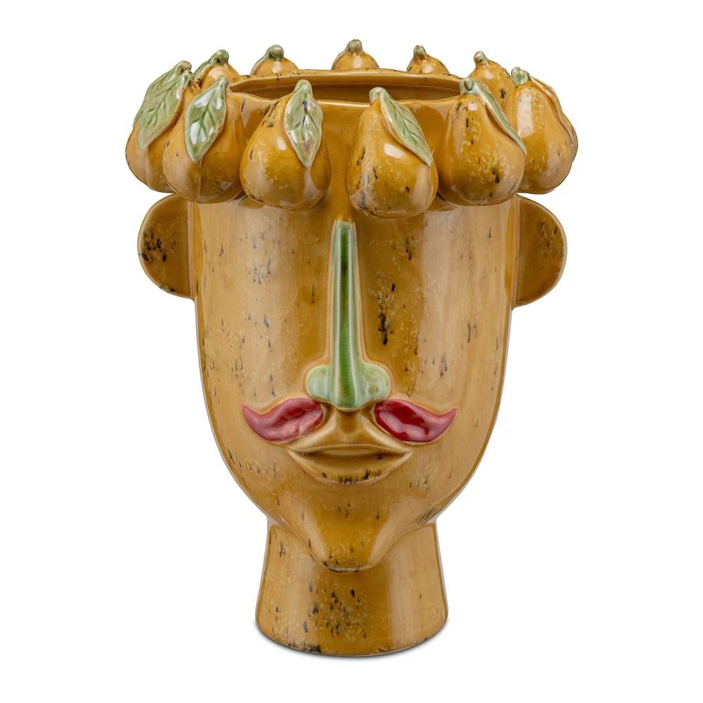 RITUALI DOMESTICI ARCIBOLDO VASO PERE IN PORCELLANA 26X26X37H