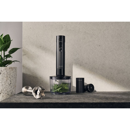 ZWILLING XTEND STARTER SET FRULLATORE A IMMERSIONE SENZA FILI CON STAZIONE DI RICARICA E TRITATUTTO 5PZ NERO