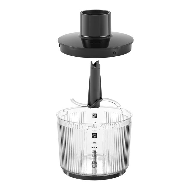 ZWILLING XTEND STARTER SET FRULLATORE A IMMERSIONE SENZA FILI CON STAZIONE DI RICARICA E TRITATUTTO 5PZ NERO