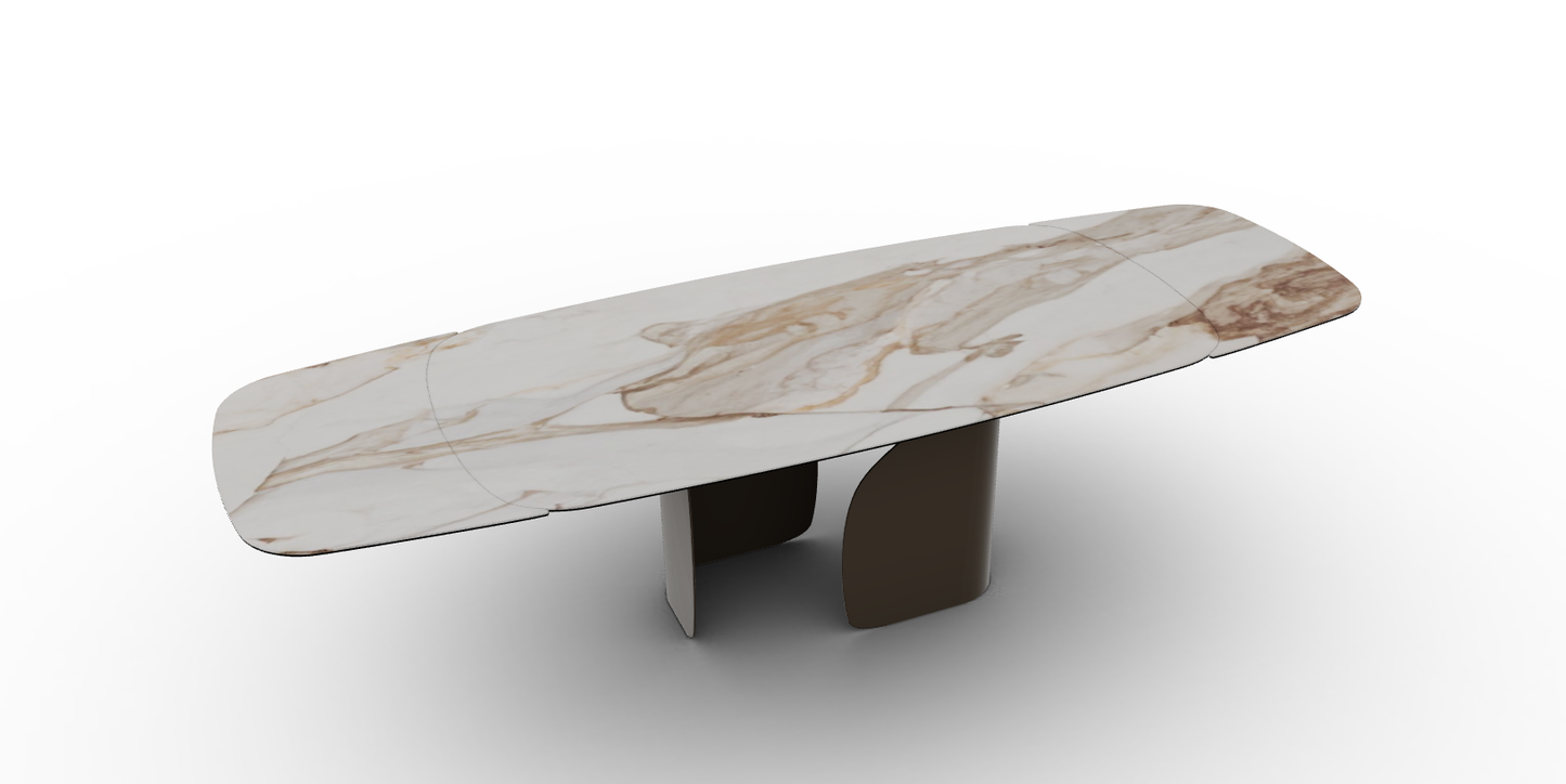 CALLIGARIS TWINS TAVOLO 100X200/248/29A ALLUNGABILE CALACATTA PAONAZZO OPACO IN STOCK