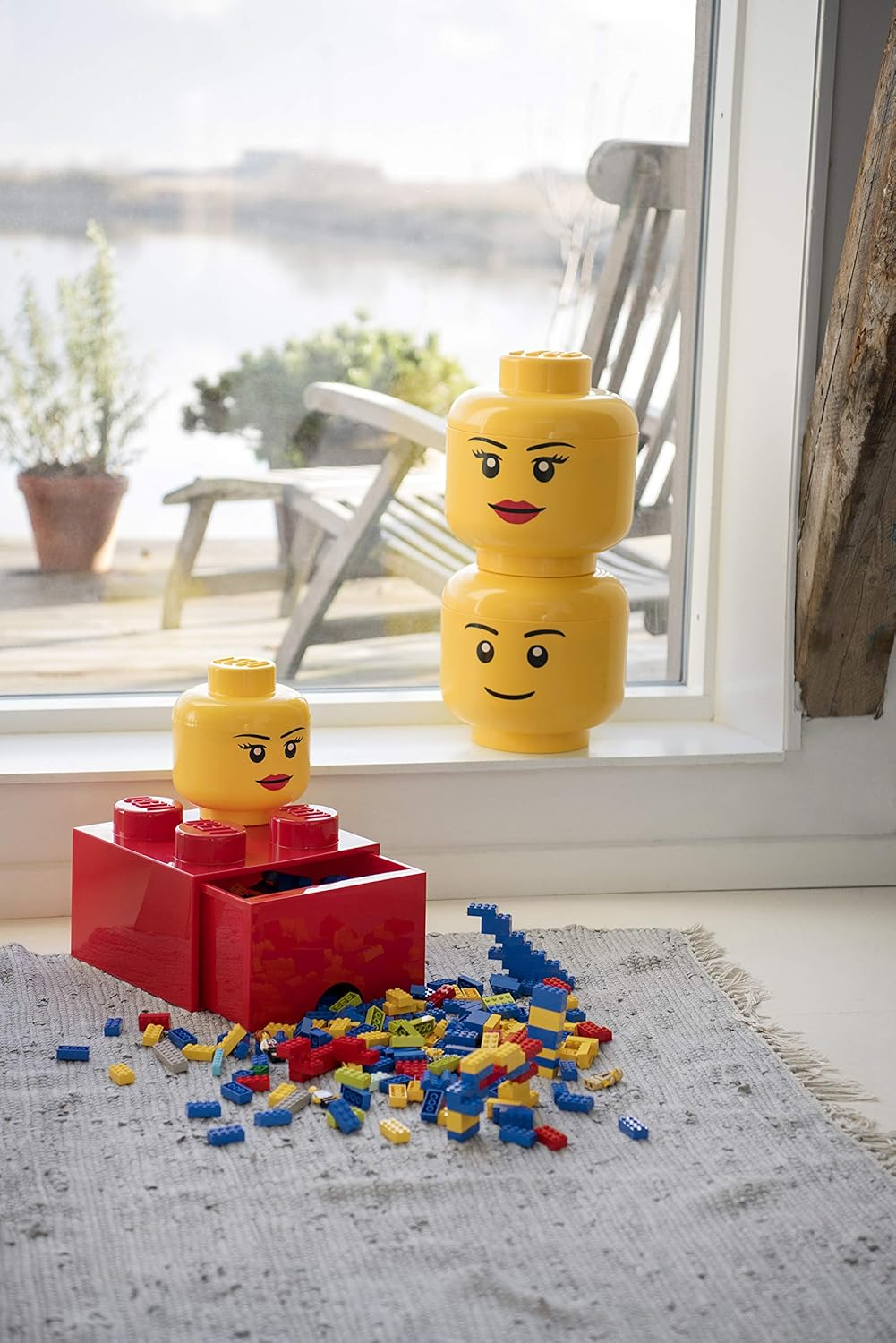 LEGO SCATOLA TESTA RAGAZZO PORTA OGGETTI