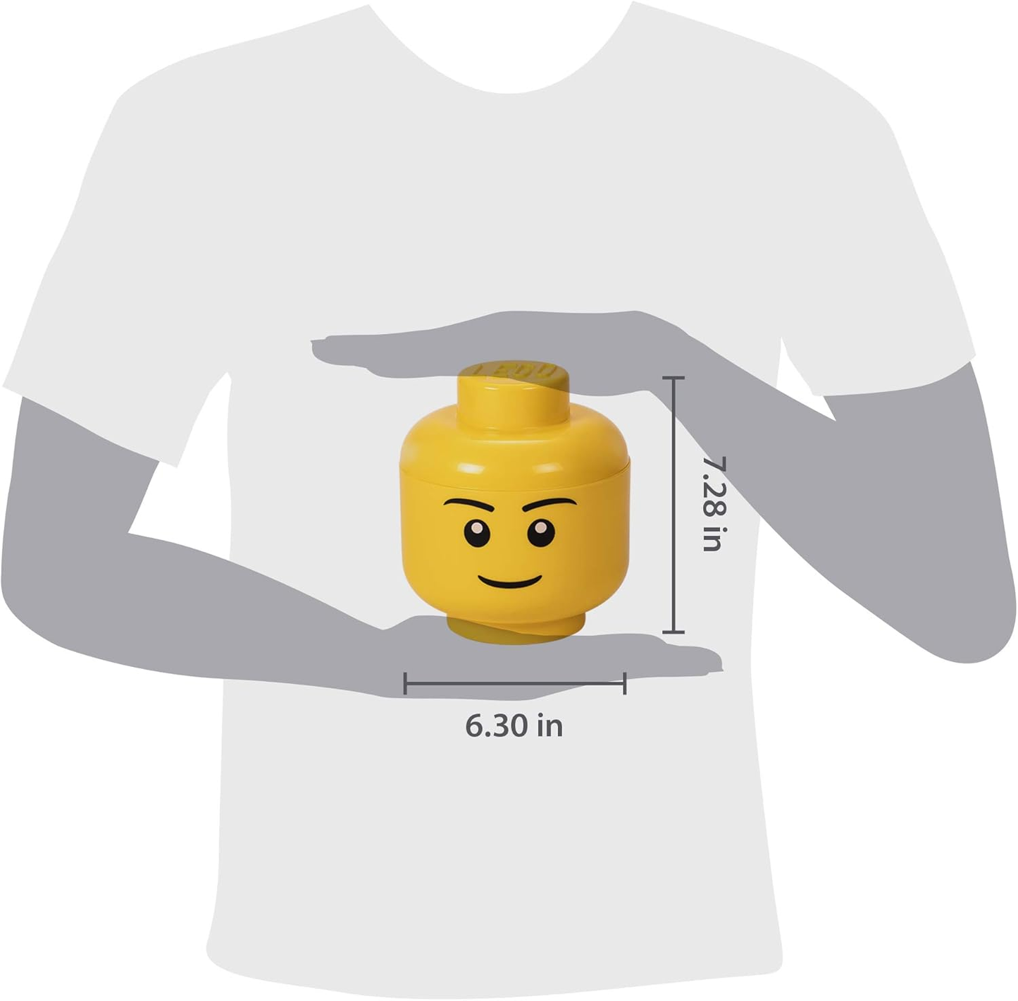 LEGO SCATOLA TESTA RAGAZZO PORTA OGGETTI