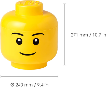 LEGO SCATOLA TESTA RAGAZZO PORTA OGGETTI