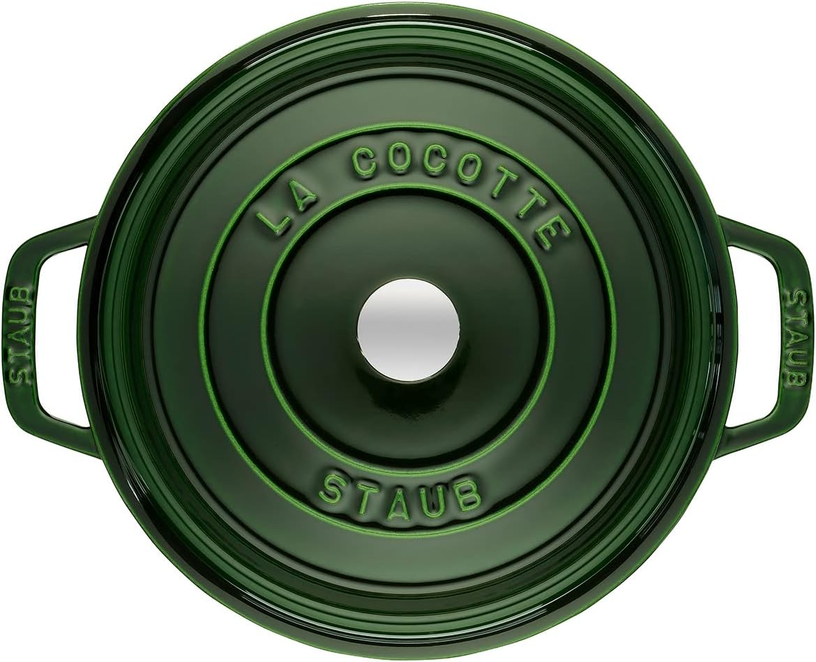 STAUB PENTOLA IN GHISA STAUB CASSERUOLA ROTONDA VERDE BASILICO 28CM