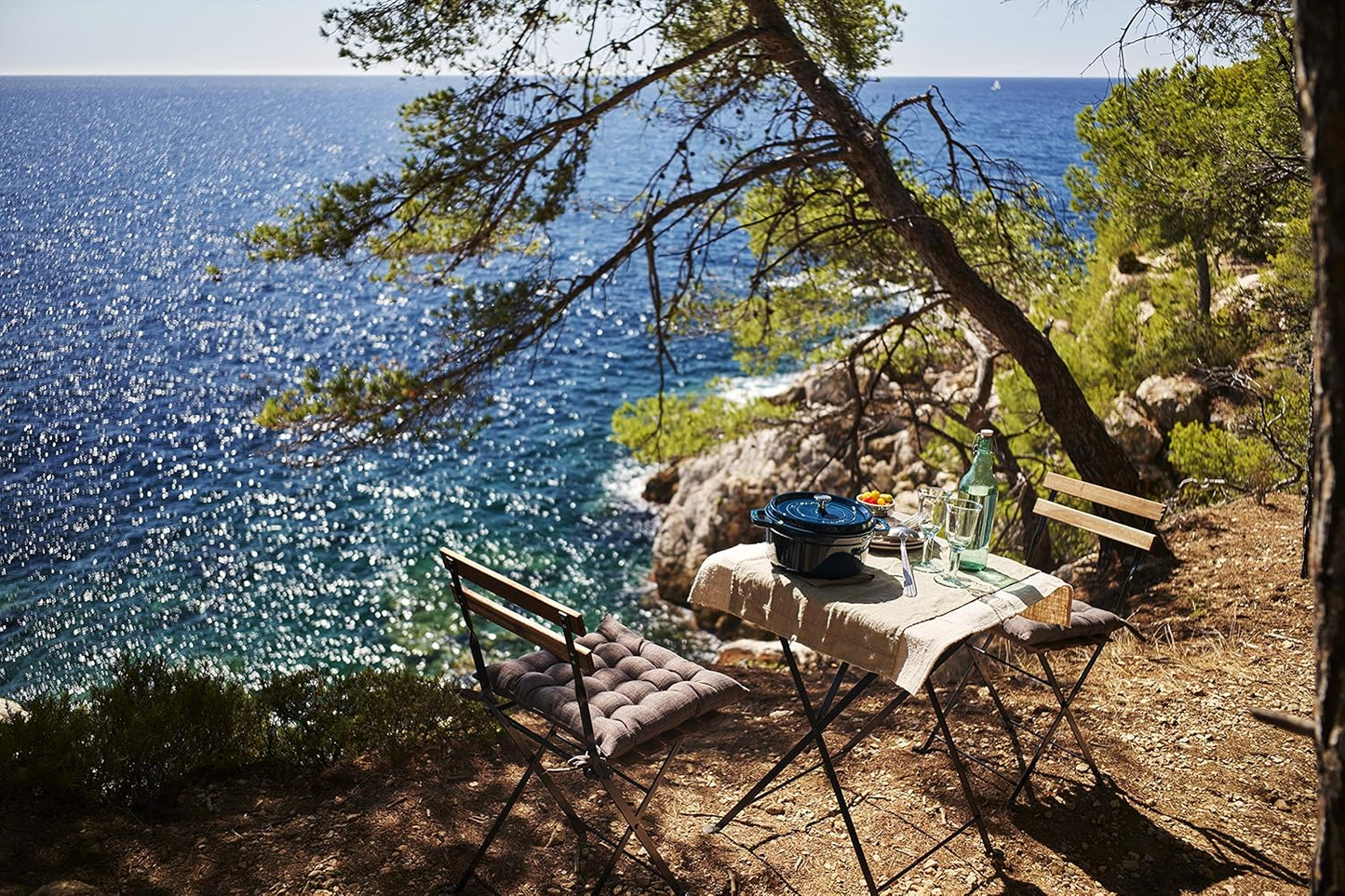 STAUB PENTOLA IN GHISA STAUB CASSERUOLA ROTONDA BLU LA MER 26CM