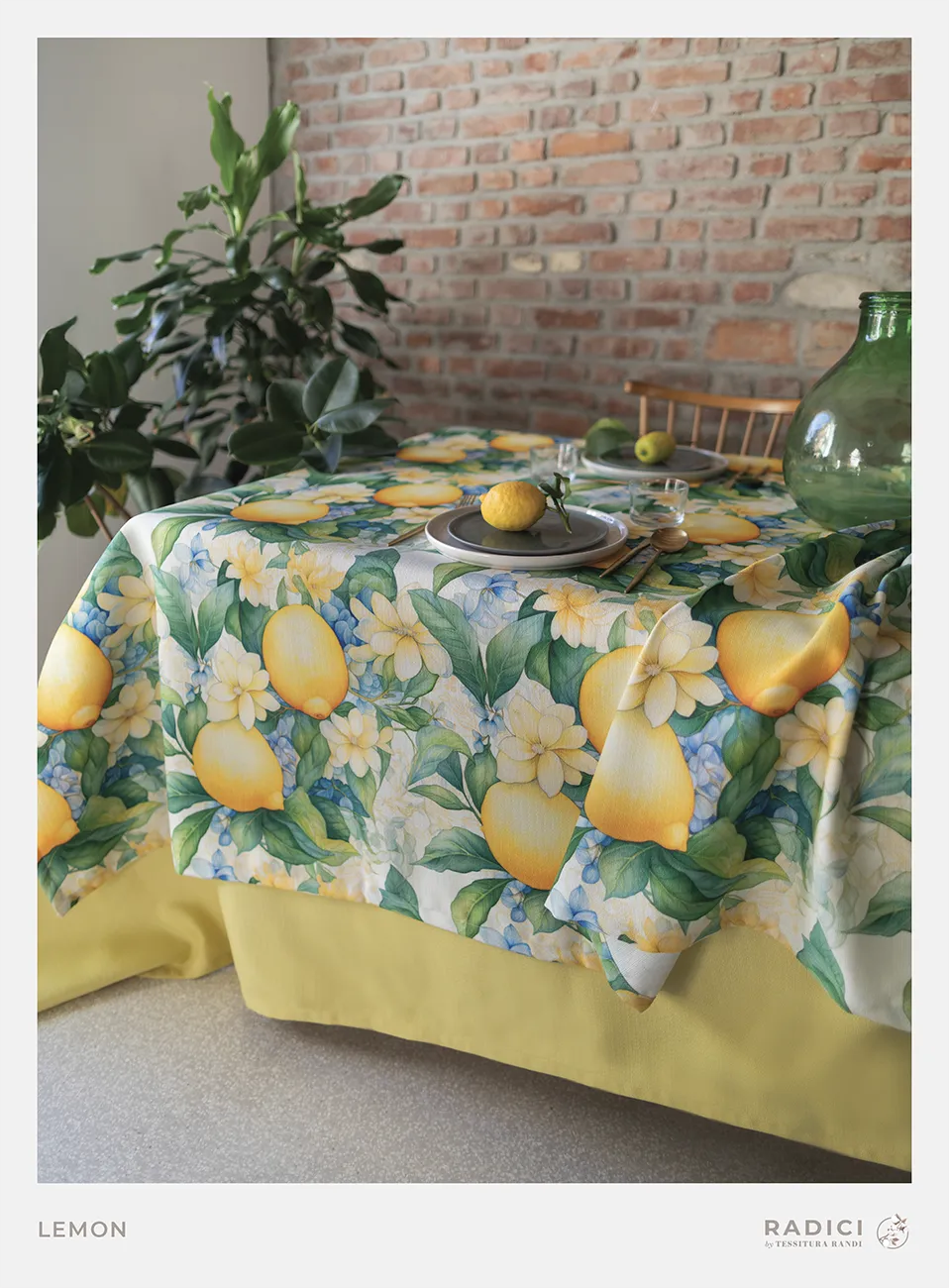 TESSITURA RANDI TOVAGLIA ANTIMACCHIA RADICI LEMON