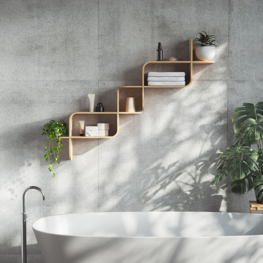 UMBRA MONTAGE WALL SHELF (NATURAL)