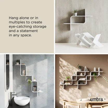 UMBRA MONTAGE WALL SHELF (WHITE)
