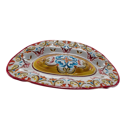 PLATEAU OVALE ROSES ET TULIPES BORGO