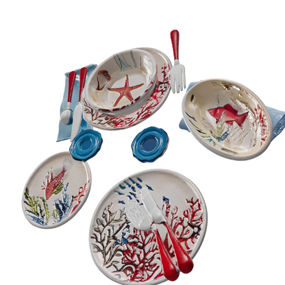 ROSE&TULIPANI SET PIATTI 18 PZ SEA LIFE