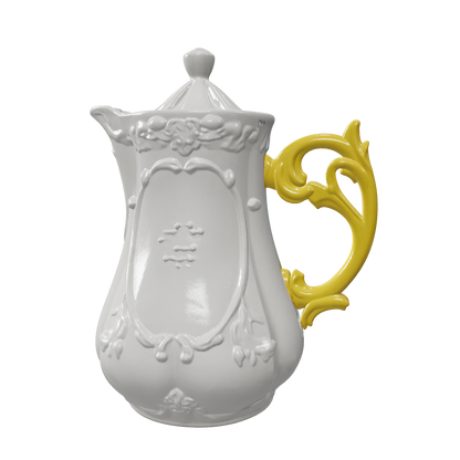 SELETTI I-WARES I-TEAPOT TEIERA CON MANICO IN PORCELLANA - ORO