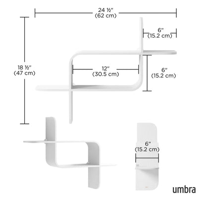UMBRA MONTAGE WALL SHELF (WHITE)