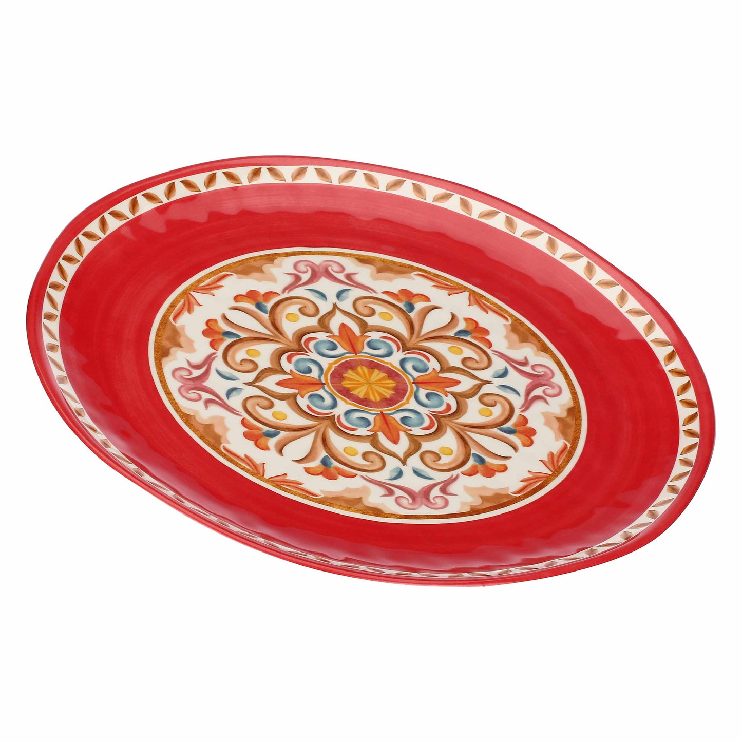ROSES AND TULIPS ROUND TRAY BORGO