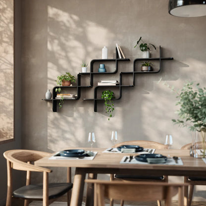 UMBRA MONTAGE WALL SHELF (BLACK)