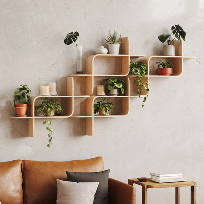 UMBRA MONTAGE WALL SHELF (NATURAL)