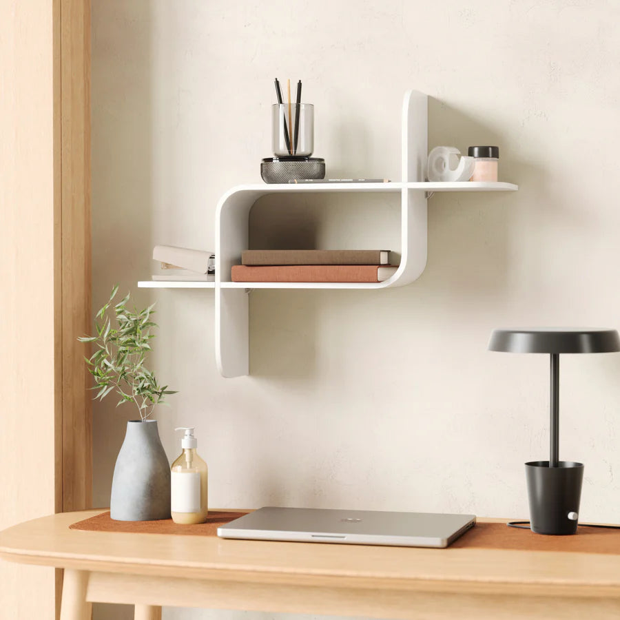UMBRA MONTAGE WALL SHELF (WHITE)