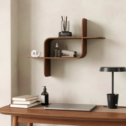 UMBRA MONTAGE WALL SHELF (LIGHT WALNUT)