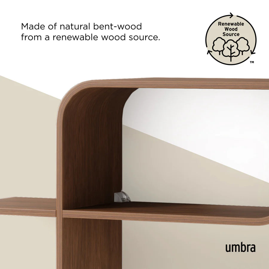 UMBRA MONTAGE WALL SHELF (LIGHT WALNUT)